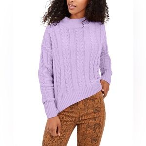 Hippie Rose > Purple Cable Knit Sweater Large